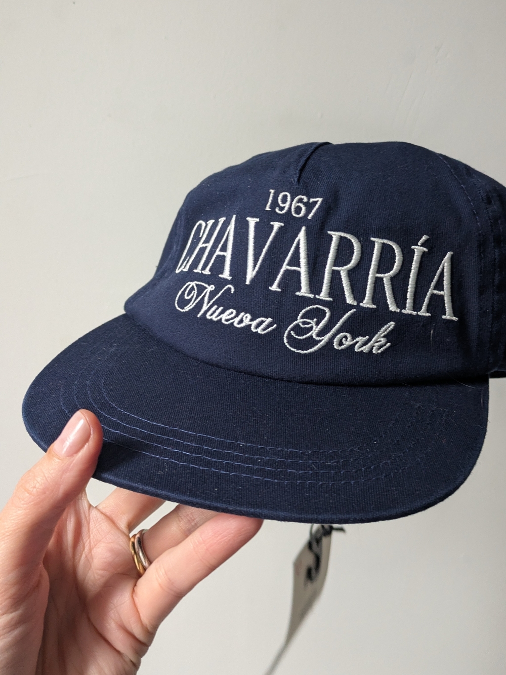 NWT WILLY CHAVARRIA  Zara Navy and White Baseball Cap with Embroidered Labels - Picture 5 of 12